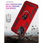 Wholesale Tech Armor Ring Stand Grip Case with Metal Plate for iPhone 12 / iPhone 12 Pro 6.1 inch (Rose Gold)